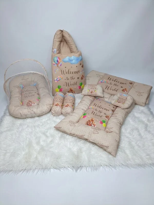 SW-8 Welcome to the World Baby Wrapping Swaddle Bed Set